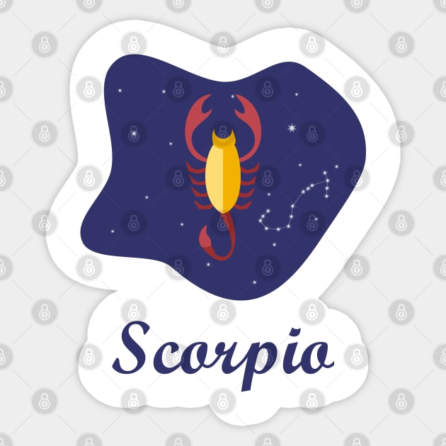 Scorpio Zodiac Sign Constellation Sky Sticker by zadaID